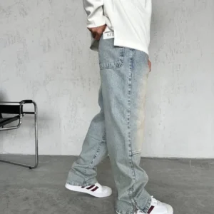 Jean oversize bleu delavé